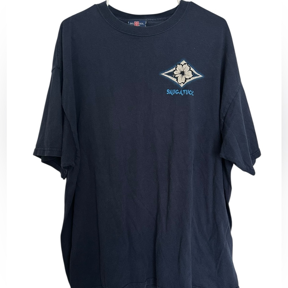 Del‎ Sol Saugatuk Heavy Weight T Shirt Blue Short Sleeve Size XXL